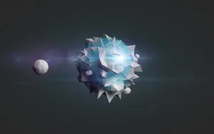 Low Poly Blue Earth Wallpaper