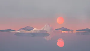 Low Poly Calm Scenic View Wallpaper