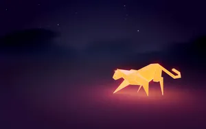 Low Poly Cat Wallpaper