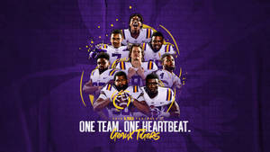 Lsu Tigers One Team One Heartbeat T-shirt Wallpaper