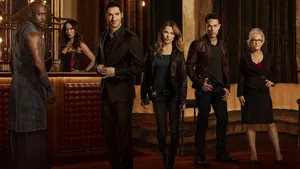 Lucifer Devil With Lucifer Morningstar Cast Wallpaper