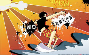 Luffy The Pirate Surfing Fanart Wallpaper