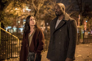 Luke Cage And Claire Temple Scene Wallpaper