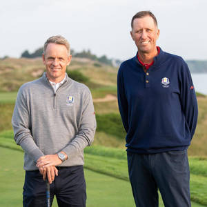 Luke Donald And A Taller Guy Wallpaper