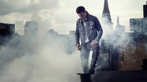 Luke Evans Rooftop Wallpaper