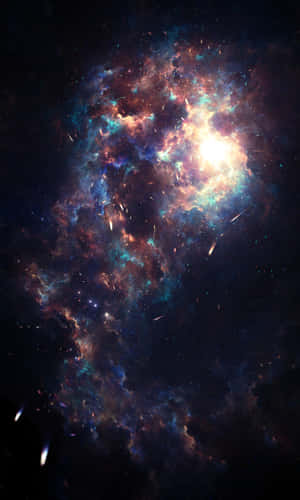 Luminescent Nebula In Universe Iphone Wallpaper
