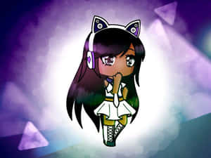 Luminous Gacha Girl Wolf Ears Headset Wallpaper