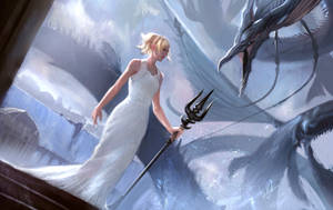 Lunafreya With Leviathan Final Fantasy Xv Wallpaper