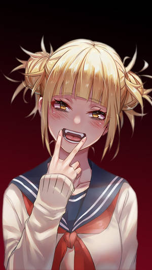 Lunatic Himiko Toga My Hero Academia Iphone Wallpaper