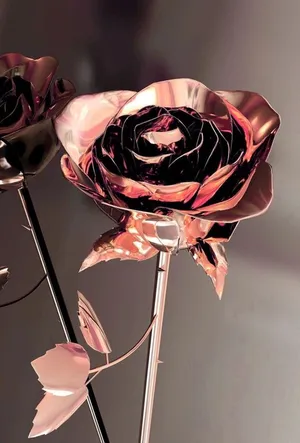Luxurious And Stylish Rose Gold And Black Color Scheme Wallpaper