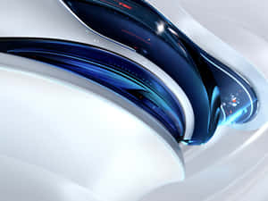 Luxurious Blue And Silver Color Combination Wallpaper