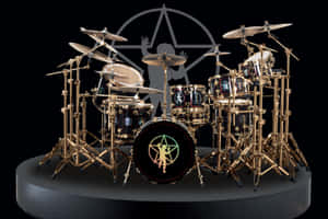 Luxury Gold Drum Set Wallpaper