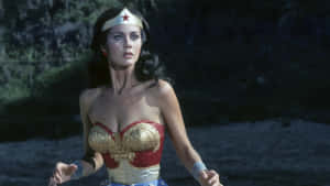 Lynda Carter Wonder Woman Classic Pose Wallpaper