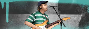 Mac_ De Marco_ Performing_ Live_ Illustration Wallpaper