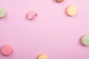 Macaroons Aesthetic Pattern Wallpaper
