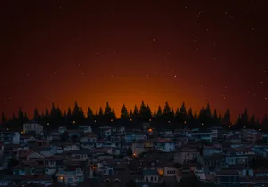 Macedonia Buildings In Photogram Wallpaper