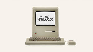 Macintosh Computer With Hello Greeting Wallpaper