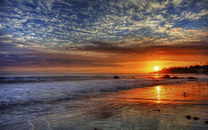 Mackerel Sky Over Malibu Beach Wallpaper