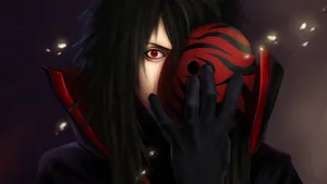 Madara Sharingan With Mask Artwork Wallpaper