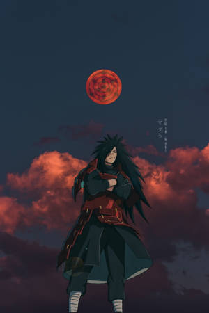 Madara Uchiha Red Moon Naruto Mobile 4k Wallpaper