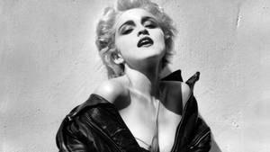 Madonna Louise Ciccone In Leather Jacket Wallpaper