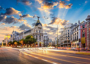 Madrid Gran Via Hdr Wallpaper