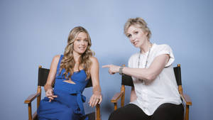 Maggie Lawson With Jane Lynch Wallpaper