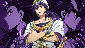 Magi The Kingdom Of Magic Purple Sinbad Wallpaper
