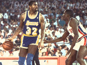 Magic Johnson 1988 Nba Finals Wallpaper