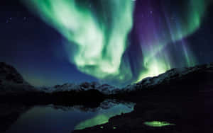 Magical Aurora Borealis Display In The Night Sky Wallpaper