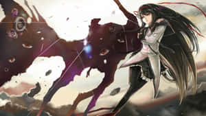 Magical Girls Battle In The Dark Fantasy Anime - Puella Magi Madoka Magica Wallpaper