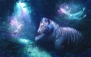 Magical Tiger Artwork Wallpaper