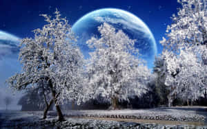 Magical Winter Solstice Night Wallpaper