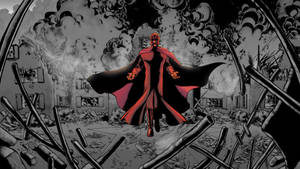 Magneto Unleashing His Powers In A Disaster Scene Wallpaper