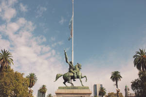 Magnificent Belgrano Monument In Argentina Wallpaper