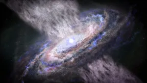 Magnificent Quasar In The Depths Of The Cosmos Wallpaper