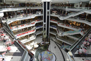 Magnificent View Of Istanbul Cevahir Shopping Mall Wallpaper