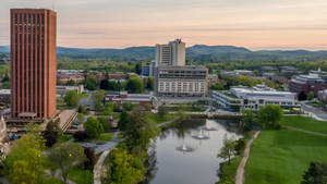 Magnificent View Of The University Of Massachusetts In The Afternoon Wallpaper