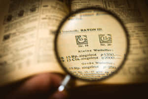 Magnifying Glass On A Textbook Wallpaper