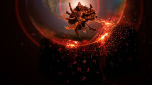 Mahadev Rudra Avatar With Numbers Wallpaper