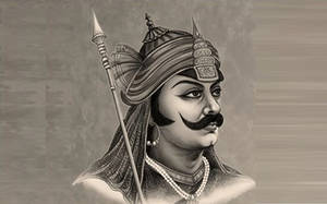 Maharana Pratap Black And White 4k Wallpaper