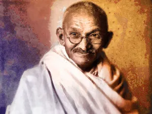 Mahatma Gandhi Portrait Painting Wallpaper