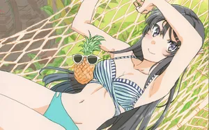 Mai Sakurajima On Vacation Wallpaper