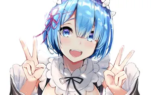 Maid Rem Closed-up Wallpaper