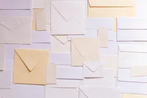 Mail White Envelopes In Different Sizes Wallpaper
