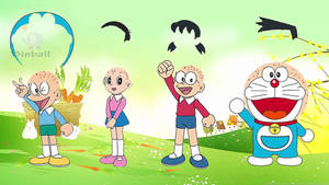 Main Characters In Doraemon Wallpaper