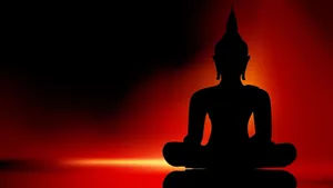 Majestic 3d Rendering Of Buddha Statue Wallpaper
