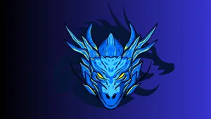 Majestic Blue Dragon Soaring In The Sky Wallpaper