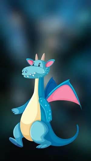 Majestic Blue Dragon Soaring In The Sky Wallpaper