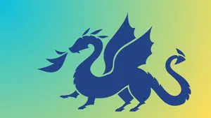 Majestic Blue Dragon Unleashing Its Power Wallpaper